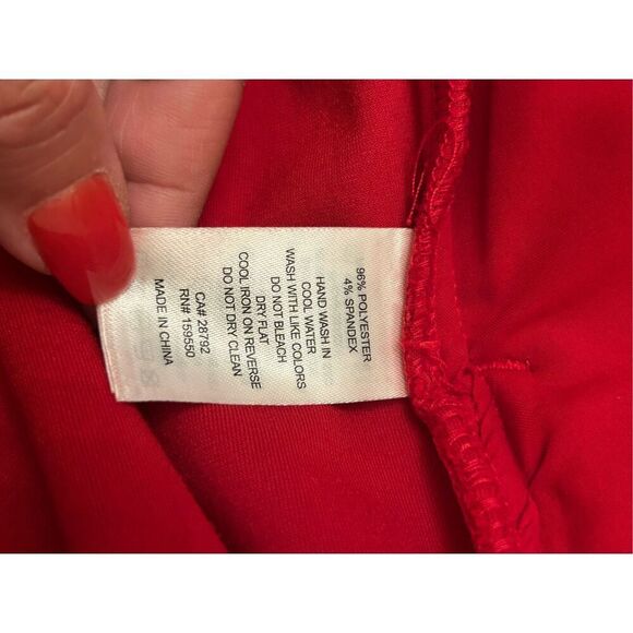 Maison d'Amelie Red velour bootcut high-rise dress pants 10 Holiday & Valentine' - Picture 10 of 10